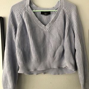 Cropped knit sweater